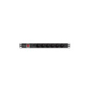 Power Strip - Lanberg 19" 1u 16a 6x230v 2m