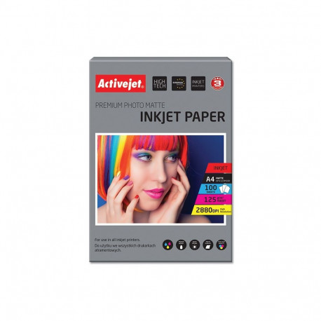 Activejet photo paper A4 matte 125g 100 sheets (Ap4-125m100)