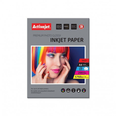 Photo Paper - Activejet Ap4-200g20 A4 Glossy 20 Pcs.