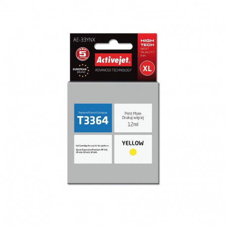 Ink Cartridge - Activejet Ae-33, Yellow