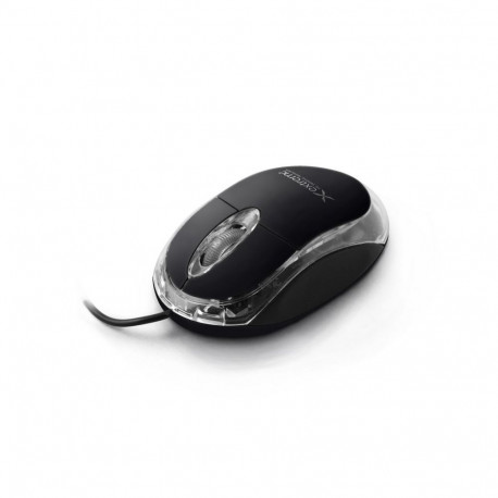Mouse - TITANUM XM102K Optical 1000 DPI USB Type-A Ambidextrous Black, Chrome