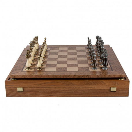 Manopoulos Style Chess Set 50x50cm Walnut/Oak