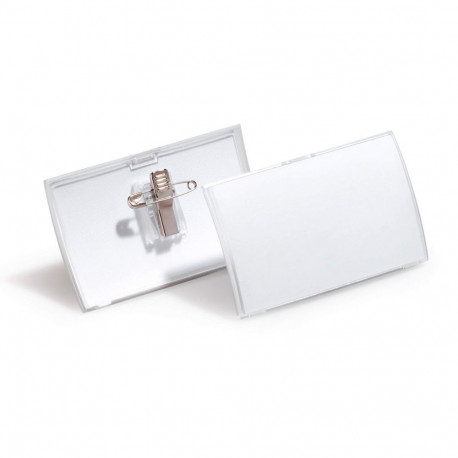 Nimesildihoidja Click Fold 54x90 mm, haaknõel+klamber, Durable