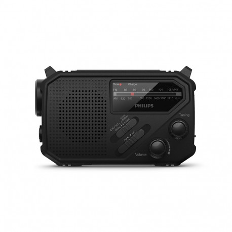 Raadio Philips TAR1609/00 must - taskuraadio, akupank, taskulamp