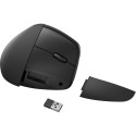 Hiir HP 925 Ergonomic Vertical Wireless Bluetooth Mouse - Eemaldatav randmetugi, must, 6-nupuga, USB