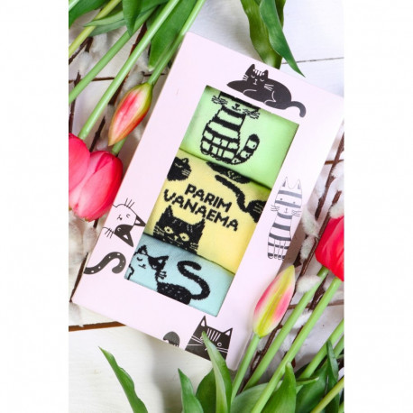 SOKISAHTEL PARIM VANAEMA emadepäeva kinkekarp 3 sokipaariga ELLE 444