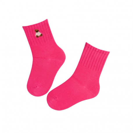 SOKISAHTEL NAIMA roosad puuvillased karuga sokid lastele 438, 439