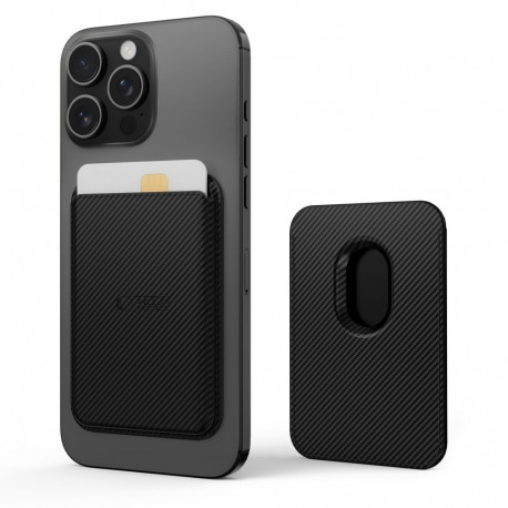 TECH-PROTECT CH01 MAGWALLET MAGSAFE UNIVERSAL MAGNETIC CARD HOLDER CARBON