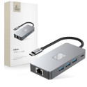 TECH-PROTECT HB05 HUB ADAPTER 9IN1 TYPE-C + USB2.0 + USB3.0 + HDMI 4K 60HZ + SD/TF + PD100W + RJ45 1