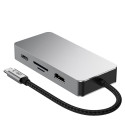 TECH-PROTECT HB05 HUB ADAPTER 9IN1 TYPE-C + USB2.0 + USB3.0 + HDMI 4K 60HZ + SD/TF + PD100W + RJ45 1