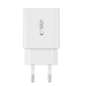 TECH-PROTECT C35W 2-PORT NETWORK CHARGER PD35W + TYPE-C CABLE WHITE