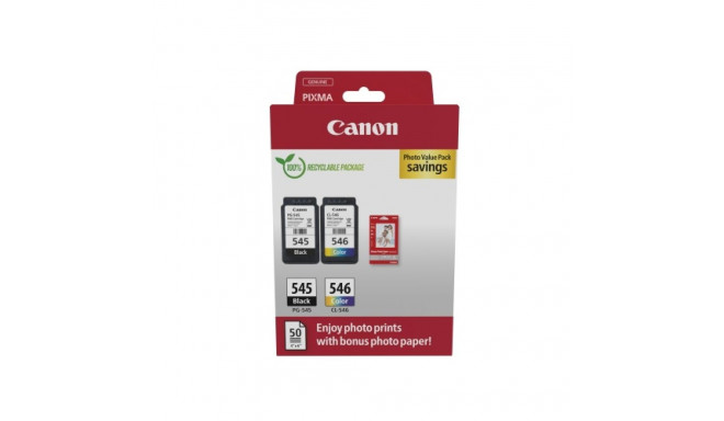 Canon PG-545/CL-546 (8287B008) Ink Cartridge Multipack, BK/CMY