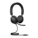 Jabra Evolve2 40 SE UC Stereo Wired Headset, USB-A, Black