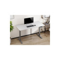 Adjustable Height Table Up Up Thor Gray, Table top L White