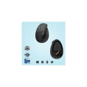 Logitech LIFT Left Wireless Mouse, RF Wireless + Bluetooth, 4000 DPI, Graphite