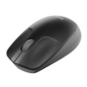 Logitech M190 Full-Size Wireless Mouse, RF Wireless, 1000 DPI, Charcoal