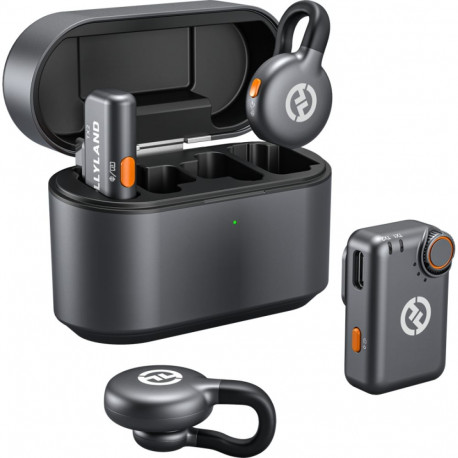 Hollyland juhtmevaba reväärimikrofon LARK M2S Mini Combo, tumehall