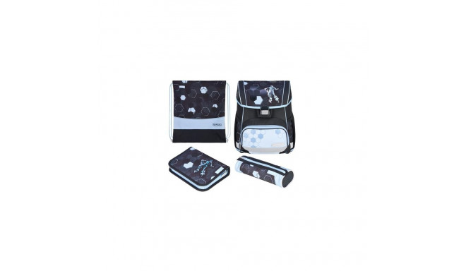 Herlitz Loop Plus Cyber Soccer school bag set Boy Polyester Blue, Dark Blue