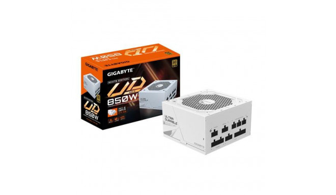 GIGABYTE UD850GM PG5W Power Supply - PCIe 5.0, 80 PLUS Gold, Fully Modular Design, 120mm Fan, ATX 3.