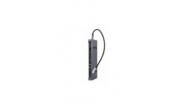 Gembird A-CM-COMBO9-02 laptop dock/port replicator Wired USB 3.2 Gen 1 (3.1 Gen 1) Type-C Grey