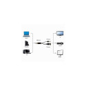 Gembird A-HDMIM-DPF-01 video cable adapter 0.1 m HDMI Type A (Standard) DisplayPort + USB Type-A Bla