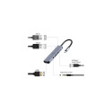 Gembird A-CM-COMBO5-02 laptop dock/port replicator Wired USB 3.2 Gen 1 (3.1 Gen 1) Type-C Silver