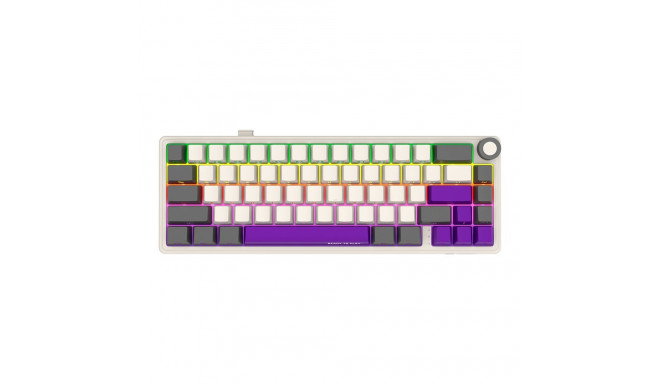 LORGAR KBP70MW, Wireless 65% Mechanical Gaming Keyboard Pro, Beige, EN layout