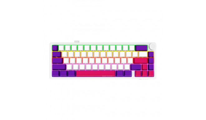LORGAR KBP70MW, Wireless 65% Mechanical Gaming Keyboard Pro, White, EN layout
