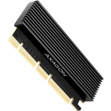 AXAGON PCEM2-XS PCI-E 3.0 16x - M.2 SSD NVMe, up to 80mm SSD, low profile, heatsink
