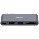 CANYON hub DS-5 5in1 Thunderbolt 3 4k Space Grey
