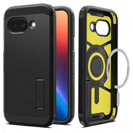 Kaitseümbris Tough Armor (MagFit), Google Pixel 9a, must, tugijalaga, MagSafe ühilduv, Spigen