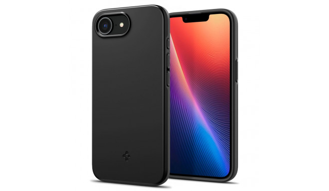 Kaitseümbris Thin Fit (MagFit), Apple iPhone 16e, must, õhuke, MagSafe, Spigen