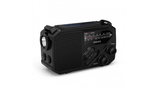 Philips TAR1609 matkaradio ja taskulamp, must