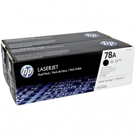 HP 78A kaksikpakend - lasertoonerikassett, 2 tk, must