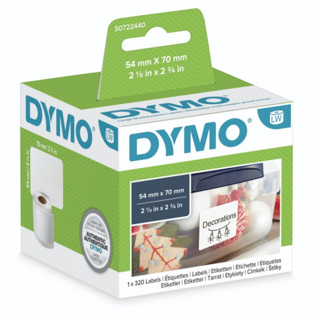 Dymo LabelWriter -yleistarra 70 x 54 mm, 320 tarraa, valkoinen