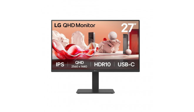 LCD Monitor|LG|27BA65QB-B|27"|Panel IPS|2560x1440|16:9|100Hz|Matte|5 ms|Speakers|Swivel|Pivot|Height