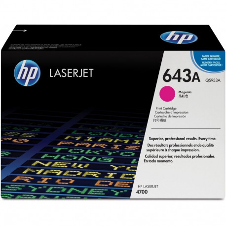 "HP 643A original Colour LaserJet Toner cartridge Q5953A magenta standard capacity 10.000 pages 1-pa