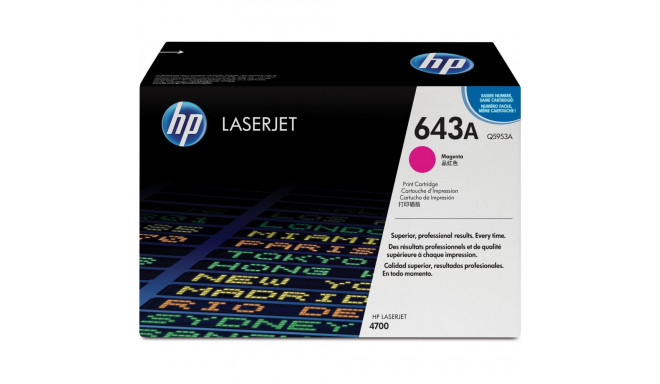 "HP 643A original Colour LaserJet Toner cartridge Q5953A magenta standard capacity 10.000 pages 1-pa