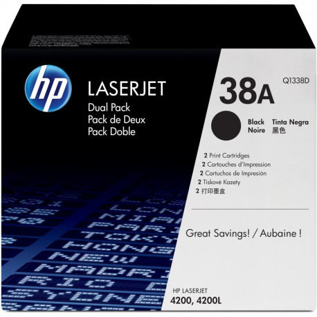 "HP Tonerpatrone - Doppelpack - Q1338D - No.38A - schwarz - je 12.000Seiten"