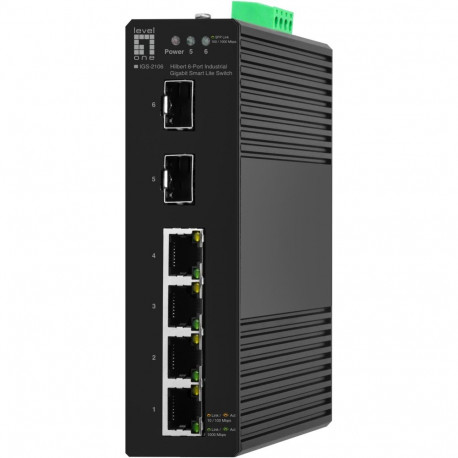 "Switch 6x GE IGS-2106 2xSFP. 4xRJ45 schwarz"