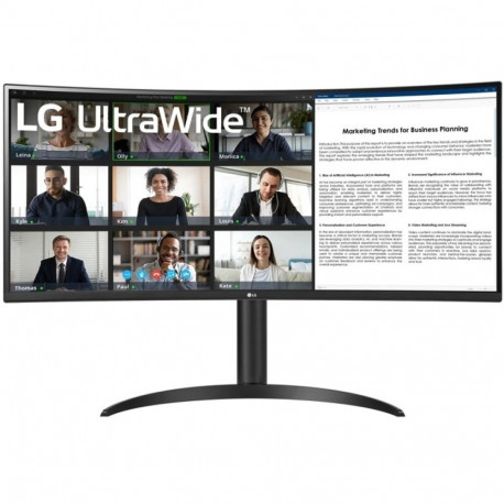 "86,4cm/34"" (3440x1440) LG 34WR55QK-B 21:9 VA 5ms 100Hz HDMI DisplayPort USB-C USB VESA Curved PBP 