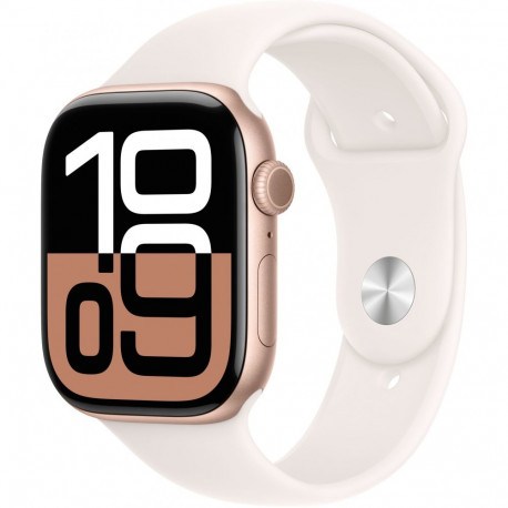 "APPLE Watch Series 10 GPS 46mm Rose Gold Aluminium Case with Light Blush Sport Band - S/M"