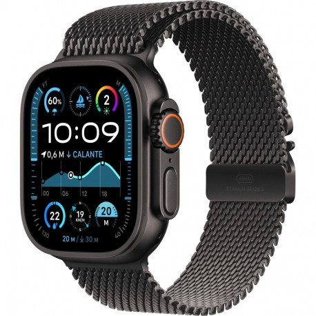 "APPLE Watch Ultra 2 GPS + Cellular 49mm Black Titanium Case with Black Titanium Milanese Loop - L"