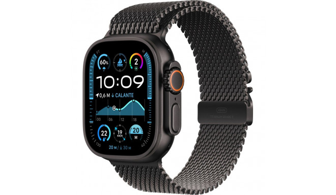 "APPLE Watch Ultra 2 GPS + Cellular 49mm Black Titanium Case with Black Titanium Milanese Loop - L"