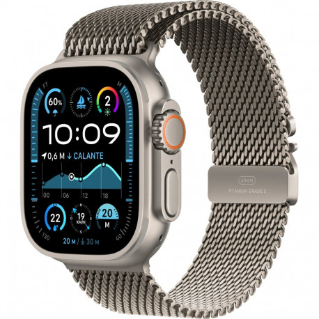 "APPLE Watch Ultra 2 GPS + Cellular 49mm Natural Titanium Case with Natural Titanium Milanese Loop -