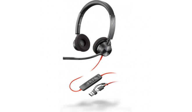 "HP Poly Blackwire 3320 Stereo USB-C Headset +USB-C/A Adapter (213934-01)"