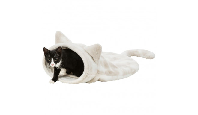 Animal bed : Trixie Nelli cuddly sack, 34 × 23 × 55 cm, white|taupe