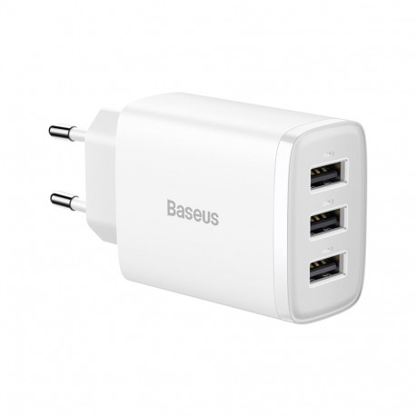 Baseus Compact  Charger 3U 17W EU white