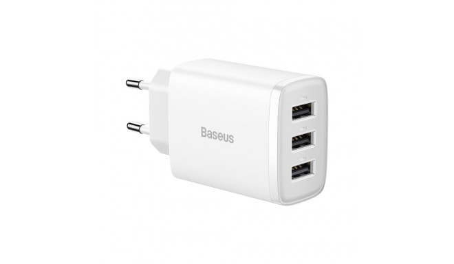 Baseus Compact Charger 3U 17W EU valge