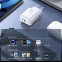 Joyroom JR-TCF12 mains charger 2x USB-C 20W PD | QC 3.0 - white